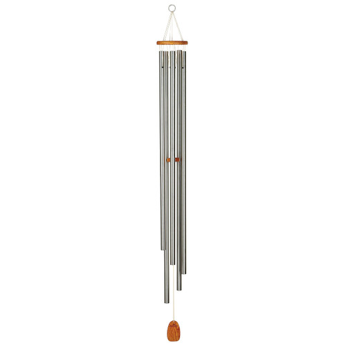 Woodstock Wind Chimes for Outside, Outdoor Decor for Your Patio and Front Porch, Garden Decor, (57") Silver Wind Chime, Chimes of Westminster Gifts (WWS)