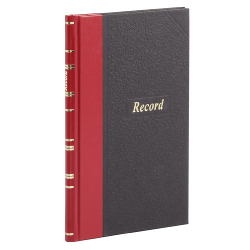 Boorum & Pease 96304 Record/Account Book, Black/Red Cover, 144 Pages, 5 1/4 x 7 7/8