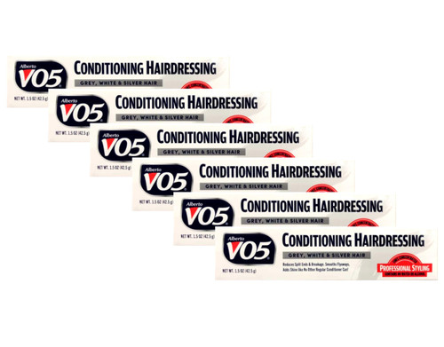 Alberto VO5 Conditioning Hairdressing for Gray/White/Silver Blonde Hair, 1.5-Ounce Tubes (Pack of 6)