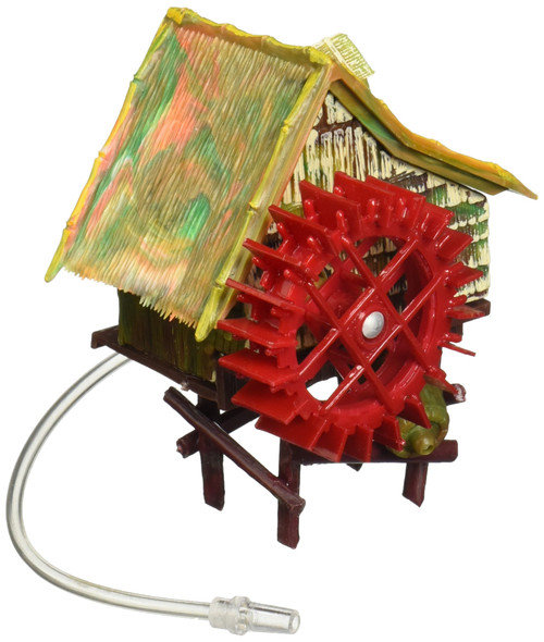 Penn-Plax Aerating Action Ornament, Rice Mill – Spinning Wheel – Small