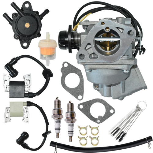 JDLLONG GX620 Carburetor Fit for Honda GX620 GX610 18Hp 20Hp V-Twin Horizontal Engine Replace 16100-ZJ1-872 17210-ZJ1-842 Carb with Fuel Pump & Left Right Ignition Coil