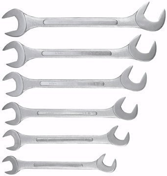 Jumbo Angle Wrench SAE 6 Piece Set 60° and 15° offset open ends