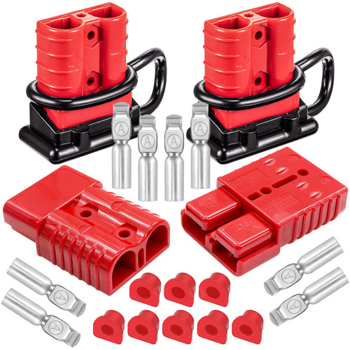 Eoppen 4Pcs 175Amp Battery Quick Connect/Disconnect, 1/0 Gauge Wire Harness Plug Kit 12V-36V Battery Cable Connector for RV Winch Trailer
