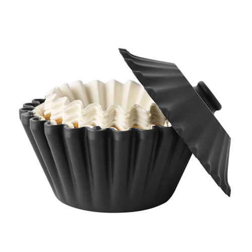 Basket Coffee Filter Holder Storage-Container - Coffee Bar Counter Accessories Decor Pour Over Paper Filters Organzier for 1-4 Cup Basket Filters