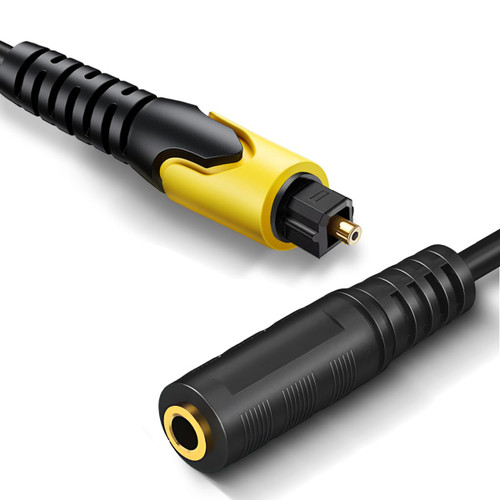 Tackston 192KHz DAC Optical to 3.5mm Converter, Optical Audio Cable to AUX Adapter, One Way SPDIF to Female Aux Cable for TV Audio Out to Speaker Headphone Old Sound Bar with AUX Interface, 4.6Ft