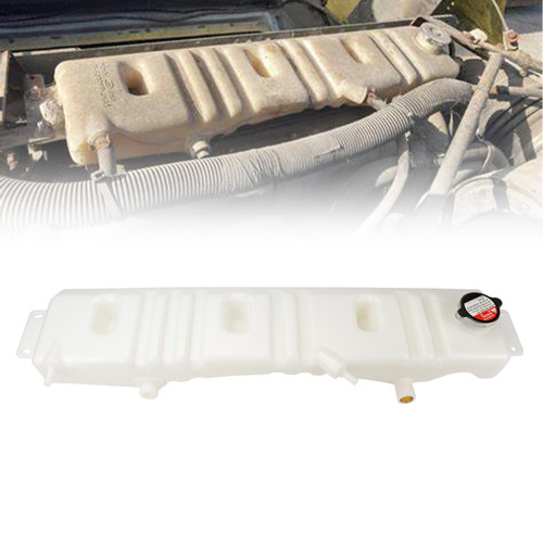 F6HZ-8A080-B Radiator Overflow Coolant Reservoir Tank with Cap Compatible with Ford Truck F600 F700 F800 1980-1998 and B-Series Bus, Surge Expansion Bottle Replace# F5HT-8A080-HA, F5HZ-8A080-C
