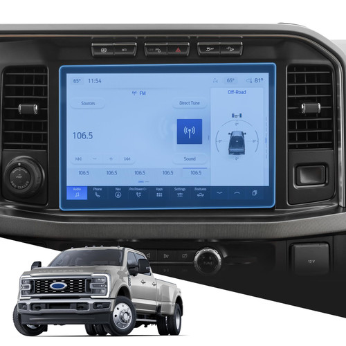 BSTW for 2024 Ford Super Duty Screen Protector for 2023-2025 Ford F250, F350, F450 Super Duty SYNC 4 12-Inch LCD Touchscreen 2024 Super Duty Accessories Tempered Glass Protective Film (F250 12-In HD)