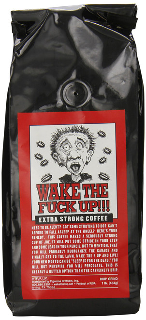 Wake the F'Up Uncensored Coffee, Original Extra Strong, 1 Pound