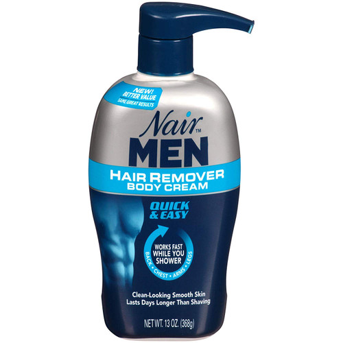 Nair Men's Hair Removal Cream, Body Hair Remover for Men, 13 Oz Bottle