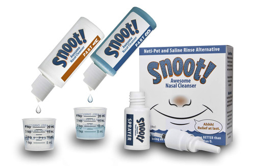 Snoot! Spray Nasal Irrigation Kit Strong Formula - Drug-Free Nasal Cleaner - Nasal Rinse Kit - 4 oz Total