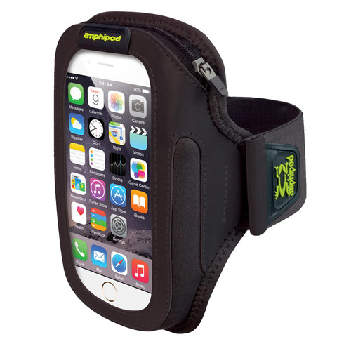 Amphipod ArmPod SmartView Sumo Armband, Reflective Arm or Belt Cell Phone Accessory with Zip Storage for Running & Walking - Black - XL/Sumo