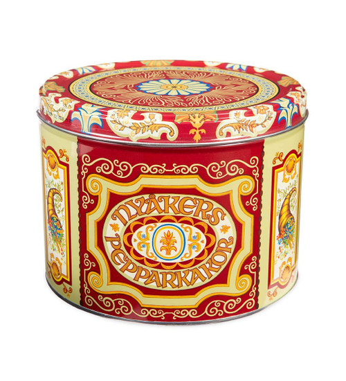 Plow & Hearth Nyakers Sweet and Spicy Gingersnap Cookies - Original Flavor, Nyakers Gingersnap Cookies, Finest Ginger Snaps, Swedish Cookies, Perfect Cookies On-The-Go, Red Gift Tin, 26.45 Ounces