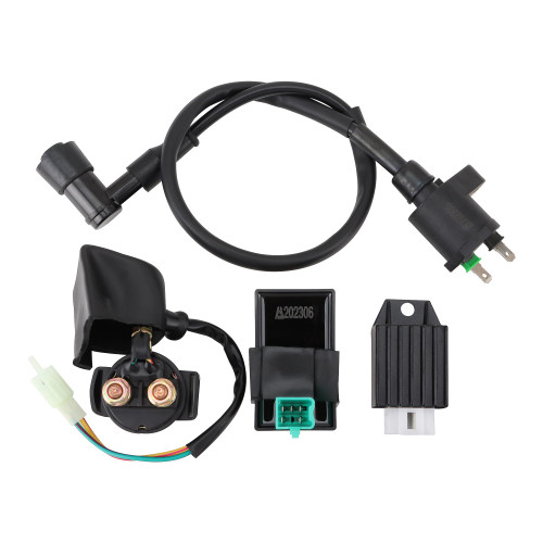 GOOFIT CDI Box Ignition Coil Solenoid Relay Voltage Regulator for 50cc 70cc 90cc 110cc 125cc ATV Dirt Bike and Go Kart