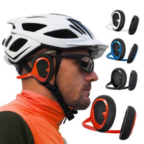 Windfree Cyclist Wind Deflector Ear Muffs for Noise Reduction Earmuffs, Cycling Ear Wind Deflectors for Ear Wind Protection, Sensory Headphones for Hearing Aids Users Tinnitus Over-Ear Headphone Red