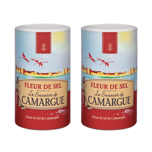 Le Saunier De Camargue Fleur De Sel Sea Salt, 35.27-Ounce (1 Kg) Canister (2 PACK)