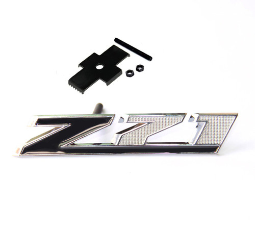 Yoaoo 1x OEM Black Grille Z71 Emblem Badge 3D Compatible with Silverado 2500Hd 3500Hd Sierra Tahoe Chrome