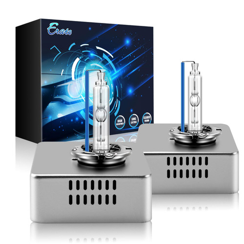 Erato D5S Xenon Headlight Bulbs 35W Metal Stents Base Replacement Headlight Lamps 8000K Ice Blue, Pack of 2
