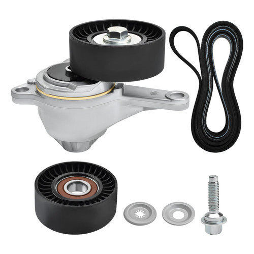 17540-54L00-000 Complete Serpentine Belt Drive Component Kit Compatible with Suzuki SX4 2010-2013 and Grand Vitara 2009-2013 2.4L L4 Replace 36323 1341A005