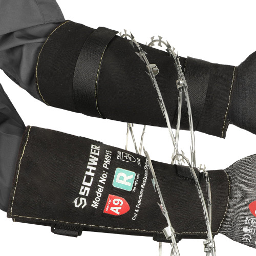 Schwer ANSI A9 Cut & Level 5 Puncture Resistant Arm Sleeves, PM915 High Risk Protection Arm Guards for Biting, Gardening Sleeve Thorn Proof, Tactical Work Sleeves for Law Enforcement Self Defense