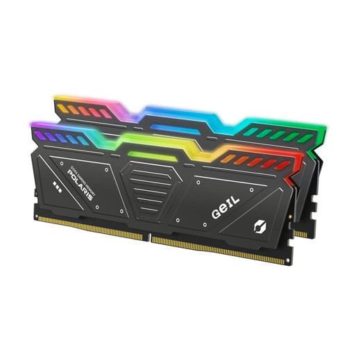 GeIL Polaris RGB DDR5 RAM, 32GB (16GBx2) 5200MHz 1.25V, Intel/AMD Compatible, Long DIMM High Speed Desktop Memory, Hardcore Immersive Gaming/Multimedia Content Creation/Quality Live Streaming(Gray)