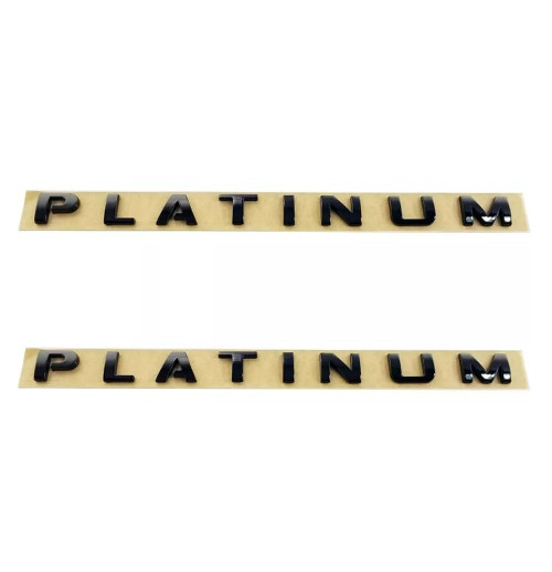 2PC Set Expedition Platinum Door Rear Emblem 3D Badge Nameplate Logo Letter Decal Fit for 150 250 350 (Gloss Black)
