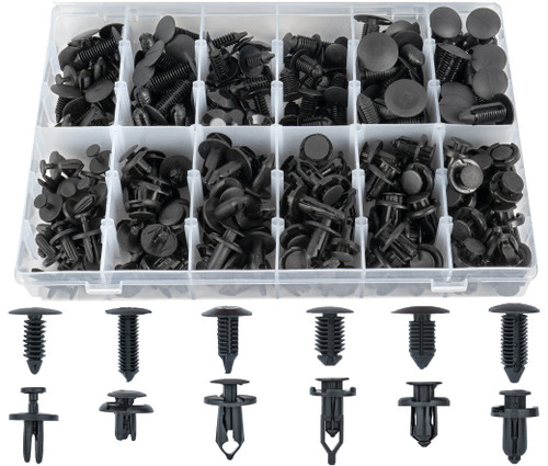 Sunplustrade 240 Pcs Bumper Clips Car Clips Plastic Rivets Fasteners Push Retainer Kit Most Popular Sizes Auto Push Pin Rivets Set for GM Ford Toyota Honda Chrysler