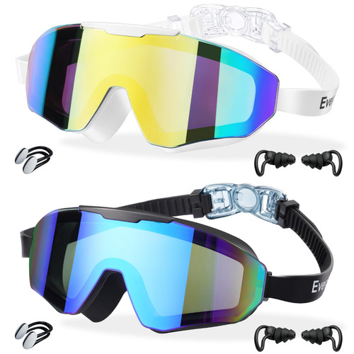 EverSport 2 Pack Kids Swim Goggles Frame Less Design Anti-fog UV Protection Clear Wide Vision No Leak, Water Pool Swimming Goggles for kids 6-14 8-14 8-12 Youth Children Boys Girls EverSport 2 Pack Kids Swim Goggles Frame Less Design Anti-fog UV Protection Clear Wide Vision No Leak, Water Pool Swimming Goggles for kids 6-14 8-14 8-12 Youth Children Boys Girls