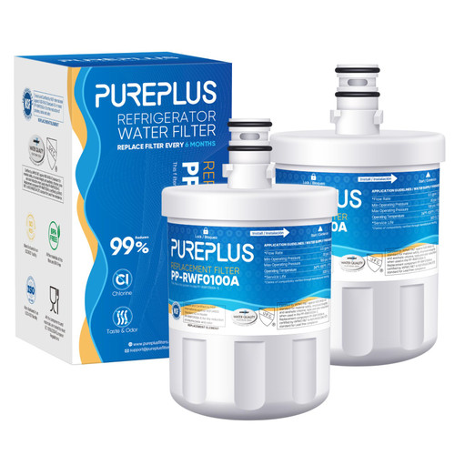 PUREPLUS 5231JA2002A Replacement for LG LT500P, ADQ72910901, GEN11042FR-08, Kenmore 9890, 469890, HDX FML-1, ADQ72910907, LSC27925ST, LFX25974ST, LFX25973D, LFX25973ST Refrigerator Water Filter, 2Pack
