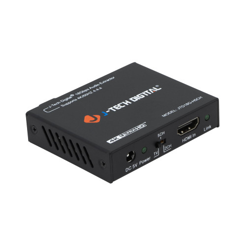 4K 60Hz HDMI Audio Extractor Converter SPDIF + 3.5MM Output Supports HDMI 2.0, HDCP 2.2, 1080P@120Hz, 1080P@144Hz, Dolby Digital/DTS Passthrough CEC, HDR10 by J-Tech Digital [JTD18G-H5CH]