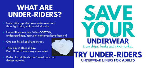 SKIDDIES UNDER RIDERS - Adult Size 30 Pack