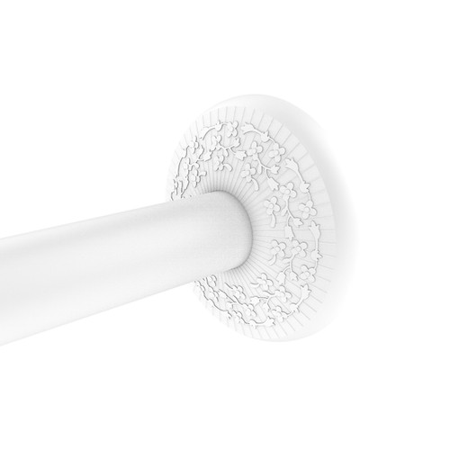 Allied Brass MC-98-WHM Monte Carlo Collection Shower Curtain Rod Brackets, Matte White