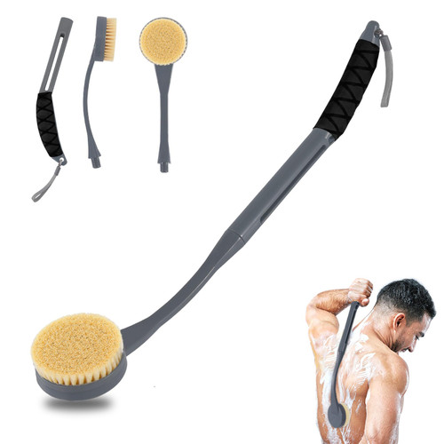 Back Scrubber for Shower,20.5" Long Handle Shower Brush for Body for Deep Clean,Back Brush for Shower for Men Women(Grey) Back Scrubber for Shower,20.5" Long Handle Shower Brush for Body for Deep Clean,Back Brush for Shower for Men Women(Grey)