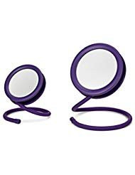 Joy Mangano Set of 2 Handy Hook Mirror, Purple