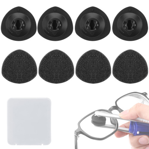 Enhon 8 Pcs Replacement Cleaner Pads Compatible with CarbonKlean Eyeglass Cleaner, Eye Glasses Cleaning Brush Pad Tool, for Cleaning Fingerprint of Lens and Glasses