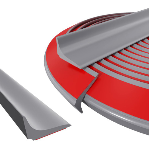 Water Dam Silicone Waterproof Barrier Bathroom and Kitchen Water Strip Coving Edging Strip（Grey-3.3m）