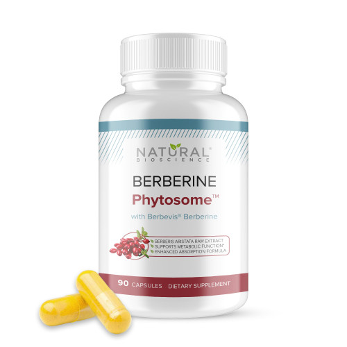 Berberine Phytosome with Berbevis, 550mg Enhanced Absorption Supplement for Metabolic Support & Heart Health, Highly Bioavailable Berberine Complex, Gluten-Free, Non-GMO, 90 Vegetarian Capsules