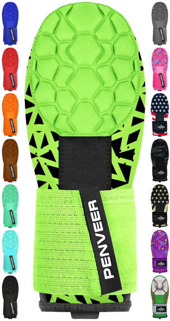 Penveer Baseball Sliding Mitt Youth & Adult, Sliding Glove for Baseball, Softball Sliding Guard, Left and Right Hands (Neon Green Texture, Youth)