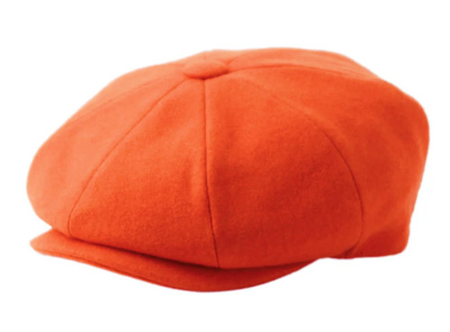Men's Wool Newsboy Cabbies Fall Winter Classic Patchwork Plaid Apple Cap Golf Hat Multi-Color (US, Alpha, Medium, Orange 1595)
