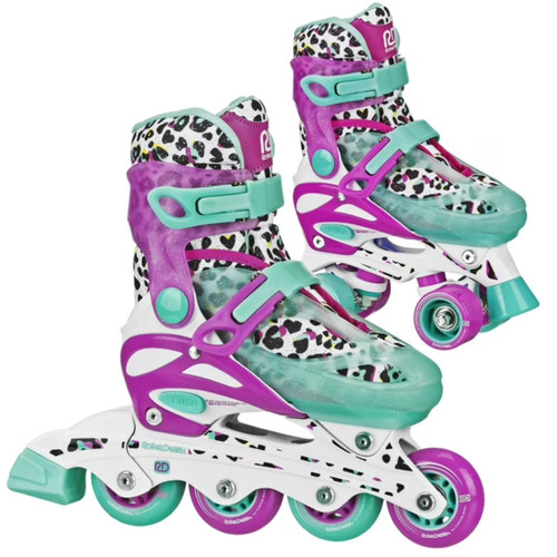 Roller Derby Falcon 2-in-1 Combo Quad and Inline Skates for Kids, Adjustable Sizing