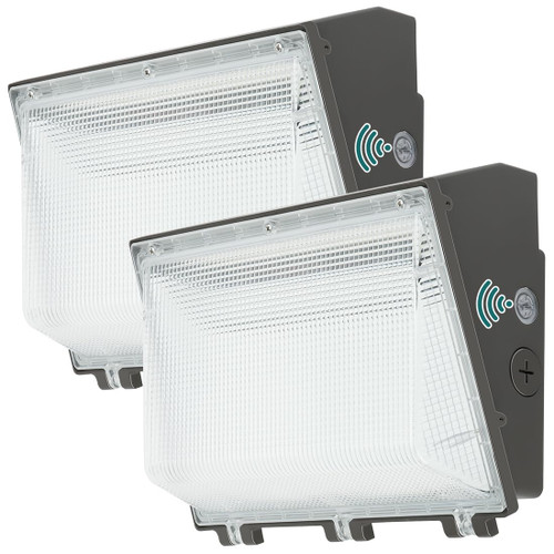 kadision 120W LED Wall Pack Light with Dusk-to-Dawn Photocell, 13200LM 5000K Daylight 100-277V, Waterproof Commercial Outdoor Security Lights for Parking Lot, Yard, ETL Listed, 2-Pack