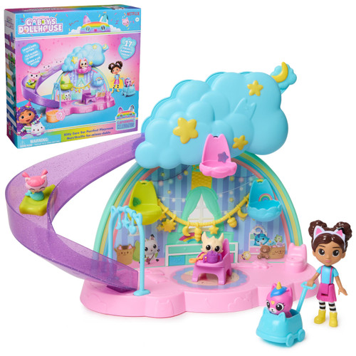 Gabby's Dollhouse Kitty Care Ear Purrfect Playroom – 17-Piece Playset with 4 Toy Figures, Dollhouse Furniture, Doll Accessories & Baby Doll Stuff for Kids Ages 3+