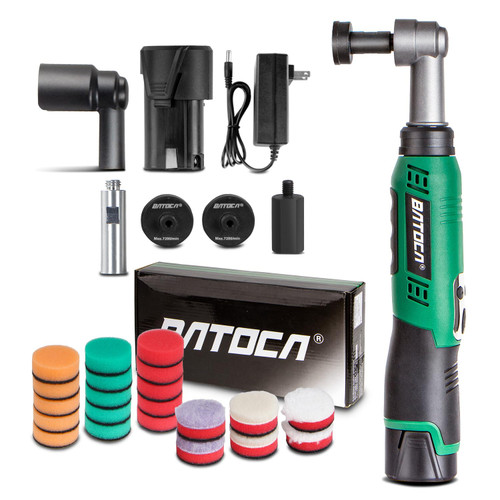 BATOCA S6 Mini Polisher Cordless Polisher for Car Detailing, 1x2.0Ah Battery, 0mm Rotary Polisher Car Buffer,1 Inch Micro Polisher with 6 Variable Speed 1000-5000 RPM for Car Polishing,Cleaning