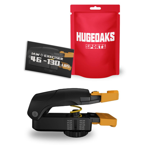 HUGEOAKS JE-PRO Jaw Exerciser for Men and Women, Resistance Adjustable, 46-130 LBS, Jaw, Face and Neck Exerciser, Powerful Jawline Trainer - Slims and Trims The Face (1 Pack)