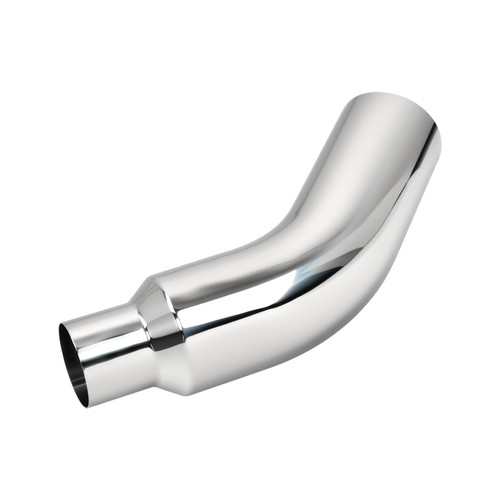 FGJQEFG 4 Inch Stainless Steel Polished Diesel Exhaust Elbow Tip,4'' Inlet 6'' Outlet Side Exit Exhaust Tip, 23'' Length Turndown Exhaust Pipe