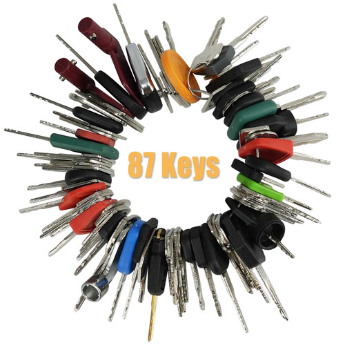 87 Equipment Keys Set Construction Ignition Keys Machinery Key Set Operators Ignition Key for Bob-cat Caterpill-ar Komat-su Kubo-ta John Dee-re Yanm-ar Keys Heavy Equipment Keys