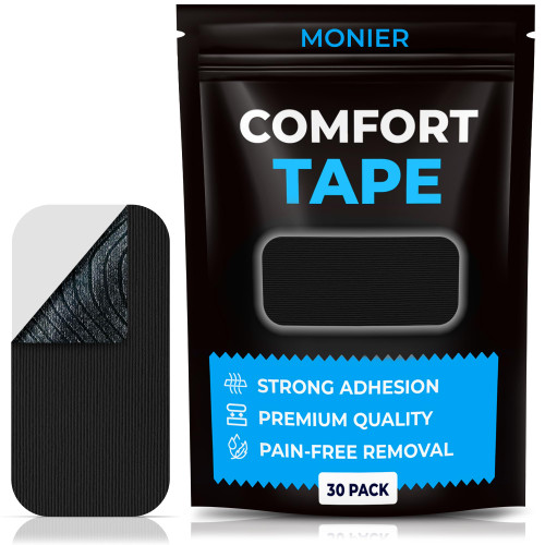 MONIER Comfort Tape (30 Pack) - Pain Free Removal, Hypoallergenic, Latex Free & Gentle On Skin - Packaging May Vary - Skin Friendly Adhesive Cotton Tape MONIER Comfort Tape (30 Pack) - Pain Free Removal, Hypoallergenic, Latex Free & Gentle On Skin - Packaging May Vary - Skin Friendly Adhesive Cotton Tape