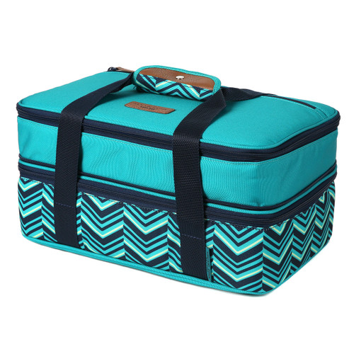 Arctic Zone Expandable Thermal Insulated Food Carrier, Large, Teal, Fabric