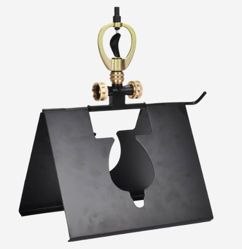 Roof Rotary Sprinkler, 3300 sq ft Coverage, Wildfire Defense, Tightening Mechanism for Roof Pitch, Standard US Hose Size