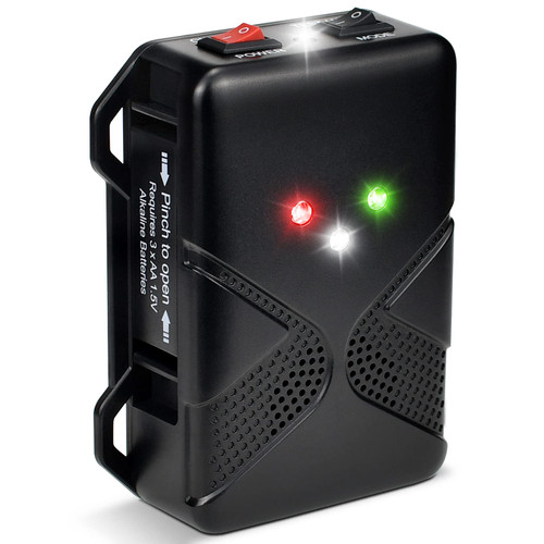 Rodent Repellent for Cars Battery Operated Ultrasonic Mice and Rat Deterrent with LED Flashlights, Wireless Under Hood Animal Repeller Pest Control Device for RV, Truck, and Vehicle Engine Protection