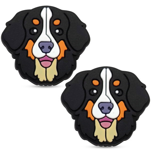 TRESSIS Cute Fun Tennis Racket Shock Absorber – Vibration Dampener for Racquets – 2-Pack – Easy-Install – Adorable Bernese Mountain Dog Design – Reduce Noise and Vibration – Tennis Accessories